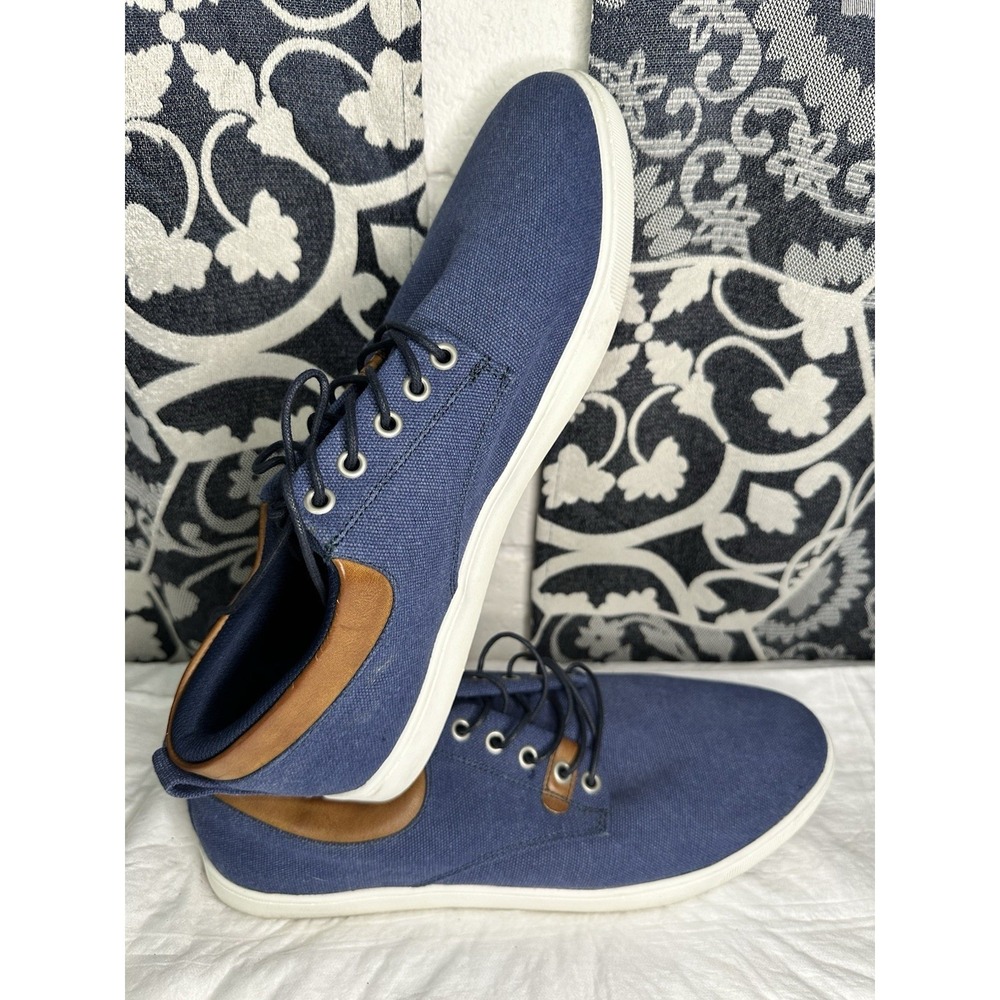 Bull Boxer Attikys Blue Canvas Leather Ankle Lining  Shoes Men's Size 13